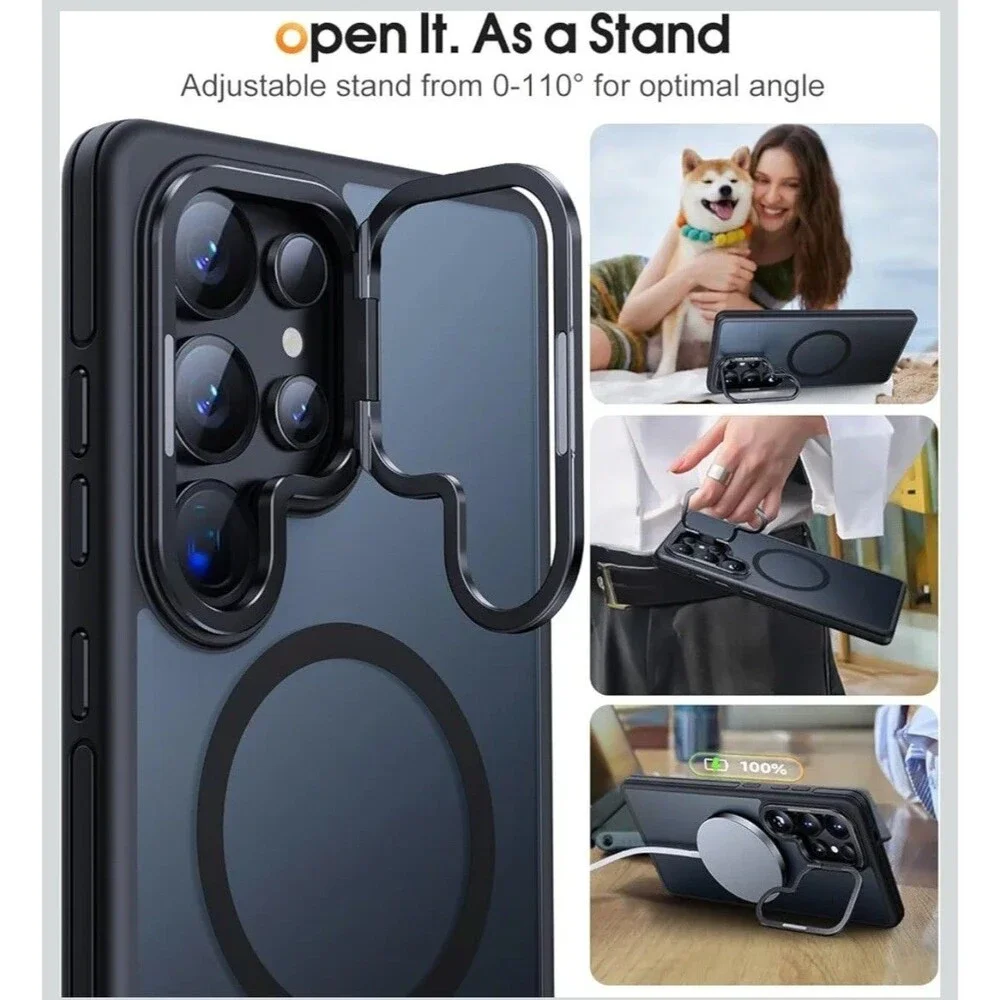 JAME Only for Samsung Galaxy S25 Ultra Case, [Compatible with Magsafe] Stand